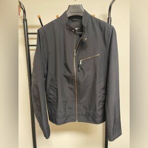 Banana Republic Men’s Black Full-Zip Moto Racer Jacket (Size Medium)